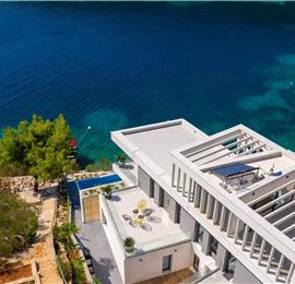 Luxury Beachfront Villa with Heated Infinity Pool near Trogir, Sleeps 8